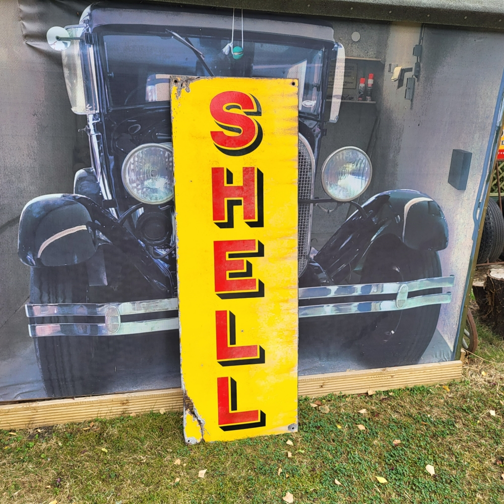 SHELL original enamel sign 60 x 18 inches app. AutomobiliaUK