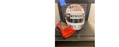 Nigel Mansell signed helmet and gloves on our website 