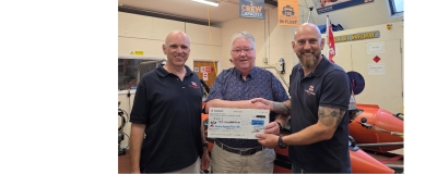 RNLI donation at Calshot , our donations now top £10.000 (10k)