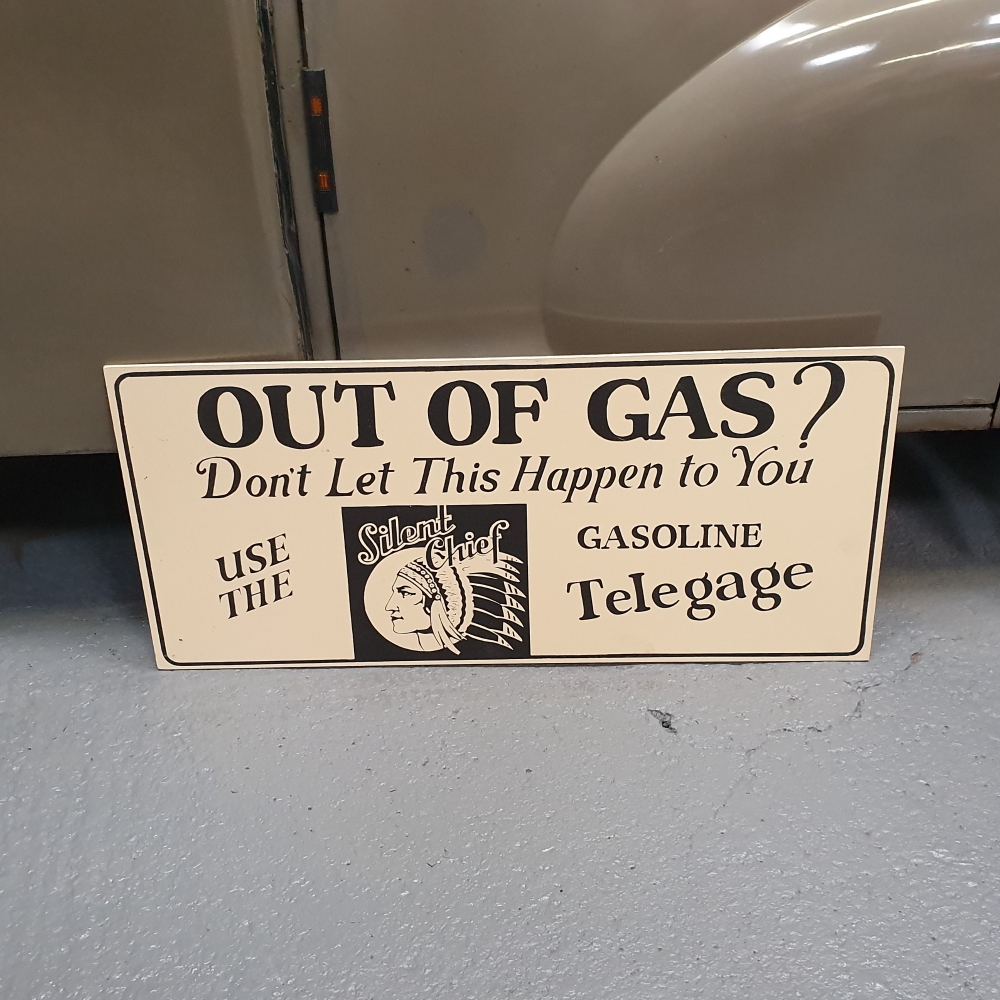 OUT OF GAS  36 inch wood sign