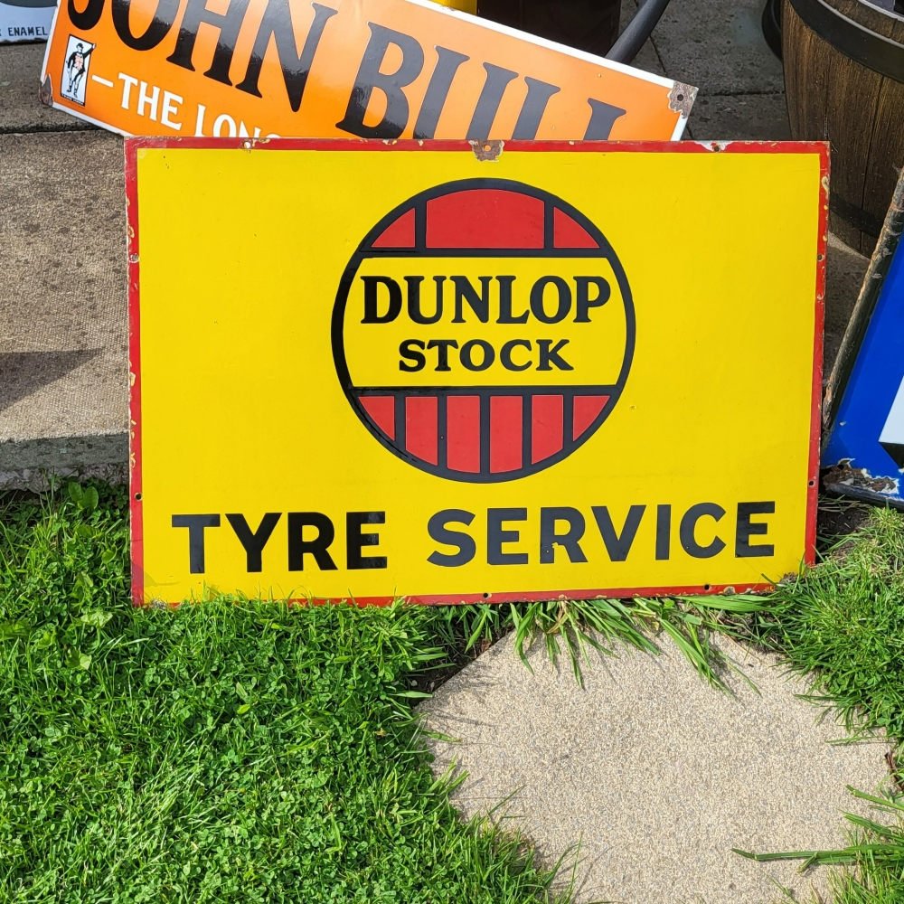 A Dunlop enamel sign ORIGINAL 30 x 20 inches WOW !