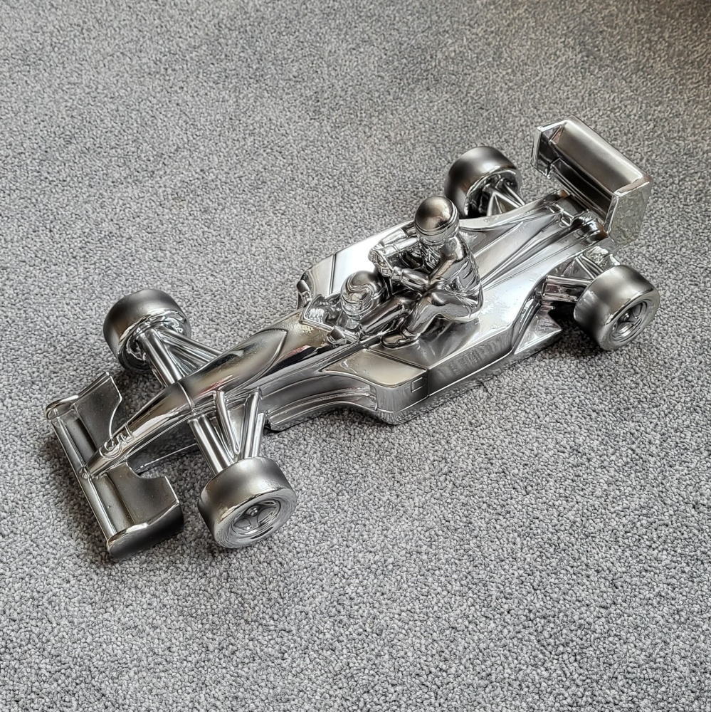 Nigel Mansell " Taxi for Senna " sculpture 14 inch Great item !