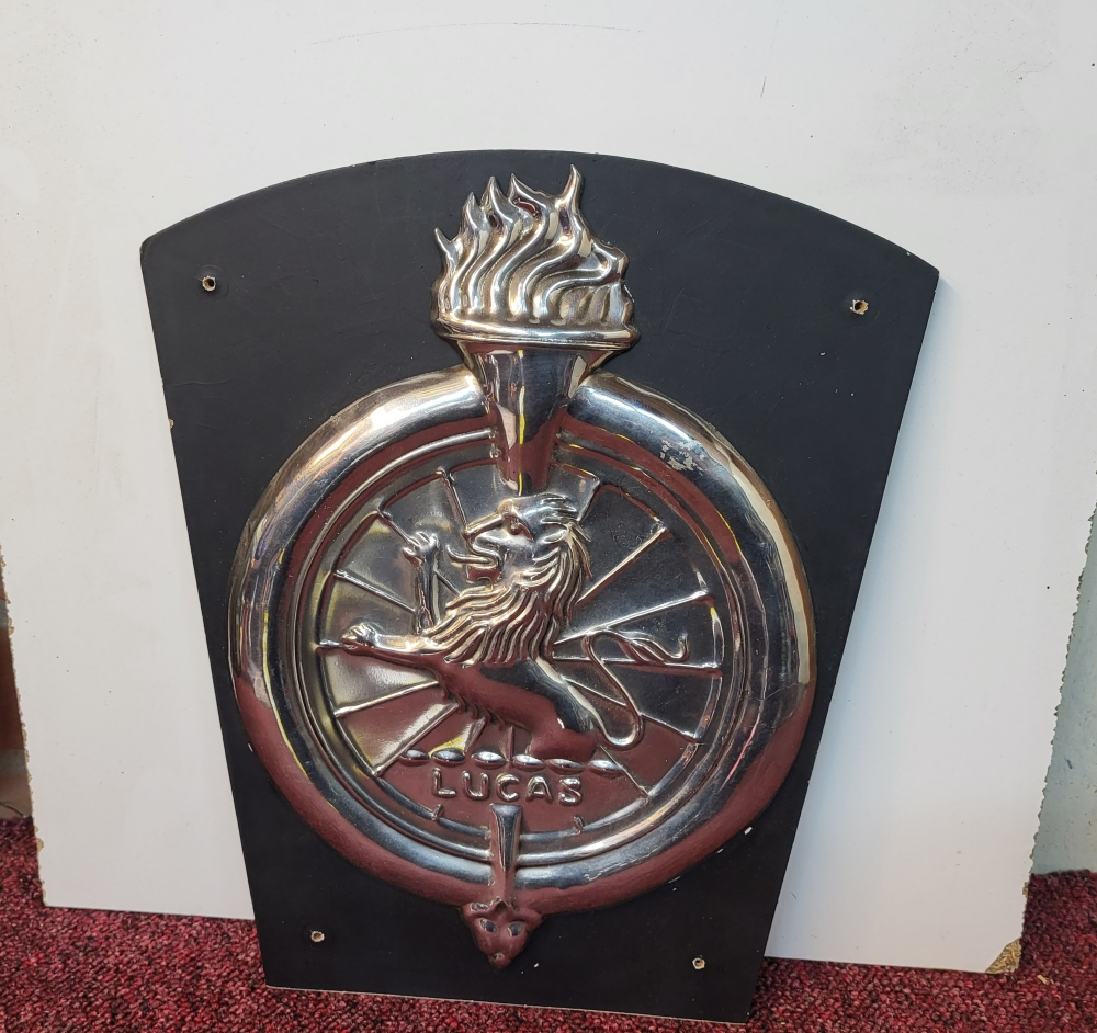 Lucas plaque on board 14 x 10 inches great item 