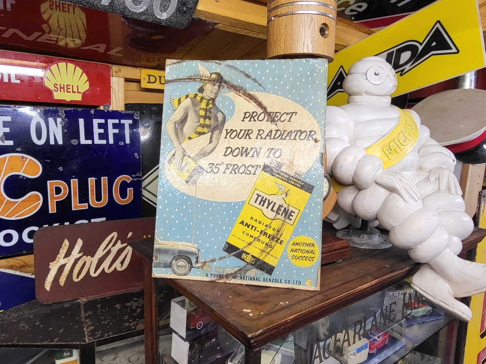 Anti -Freeze carded sign ORIGINAL 1950