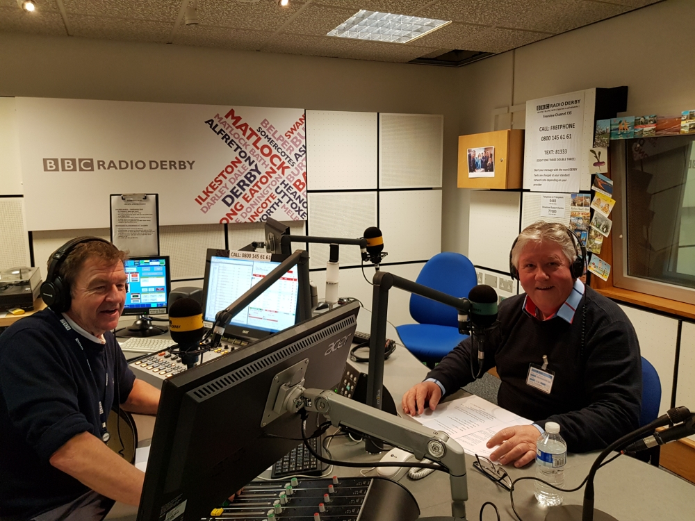 On the air on BBC radio Derby