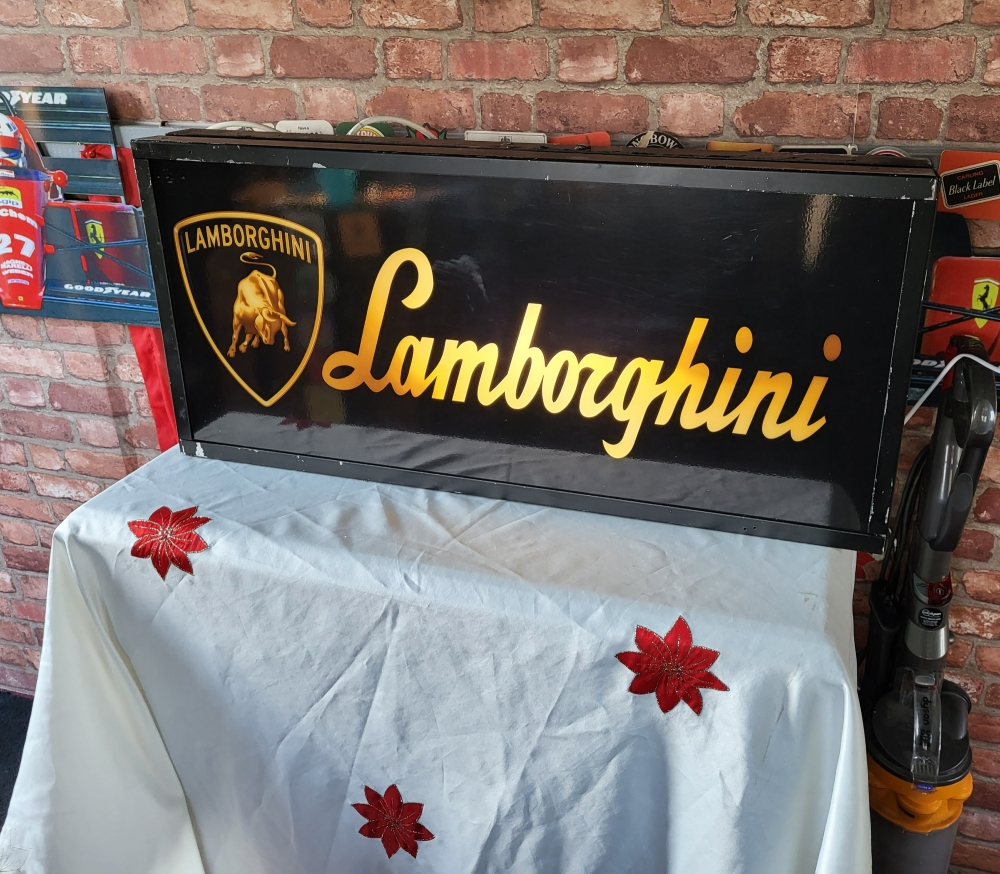 LAMBORGHINI Lightbox Original 1960/70 item 35 x 16 inches 