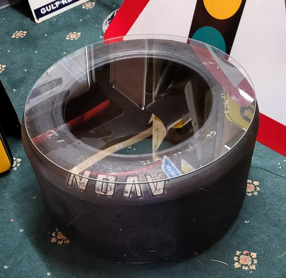 AVON Race Tyre coffee table  WE HAD FOUR ONLY ONE LEFT ! 