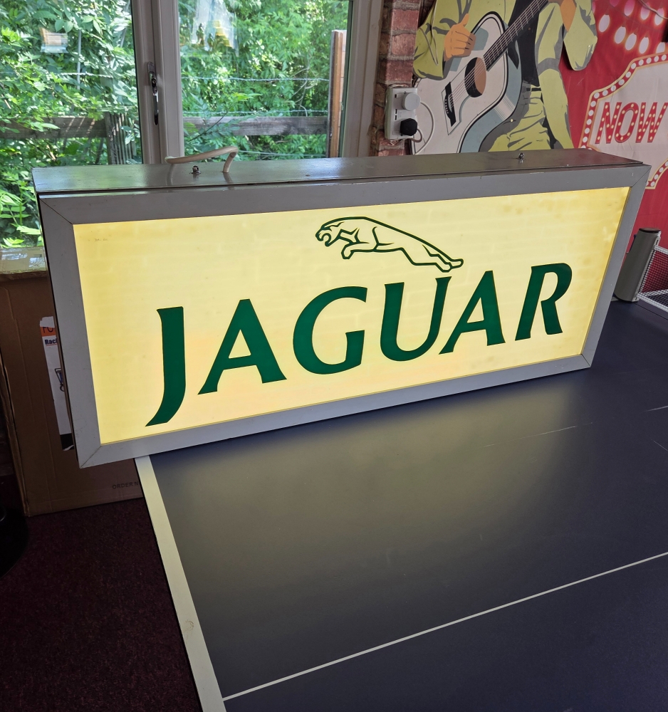 Jaguar lightbox Double sided 45x12 inch great display item