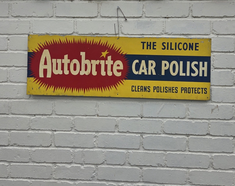 AUTOBRITE Original sign 36 x 12 inches SUPERB 
