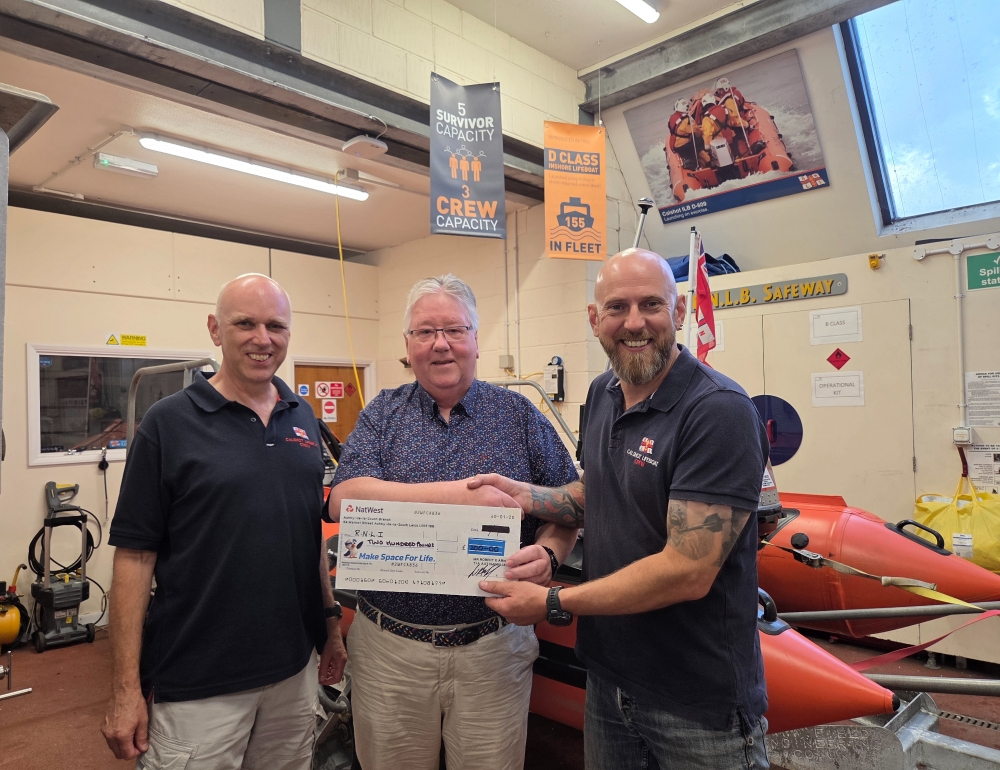 RNLI donation to Calshot ,donations now top £10.000 (10k)